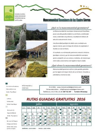 Imagen RUTAS GUIADAS GRATUITAS 2016 DE LA MANCOMUNIDAD INTERPROVINCIAL CASTELLANA