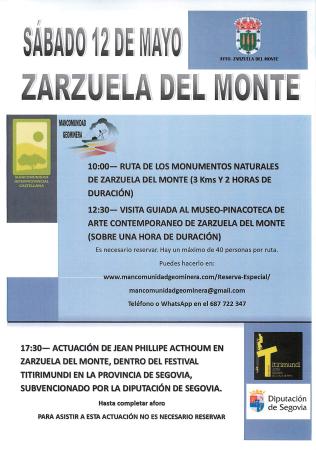 Imagen ACTIVIDADES SABADO 12 DE MAYO ZARZUELA DEL MONTE